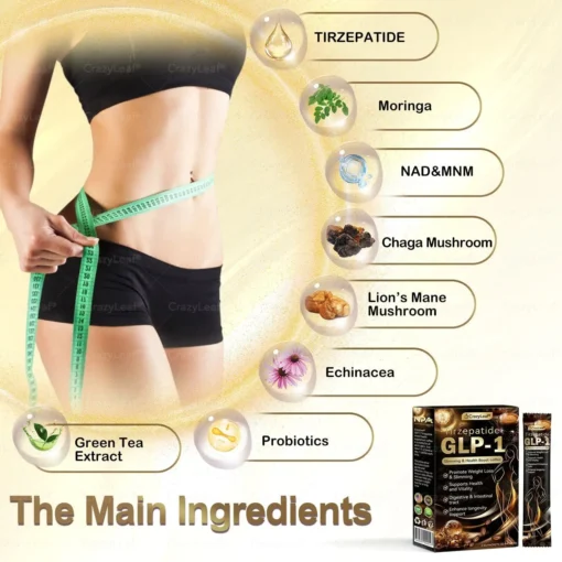 CrazyLeaf® GLP-1 & NAD Herbal Mushroom Instant Coffee