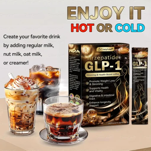 CrazyLeaf® GLP-1 & NAD Herbal Mushroom Instant Coffee