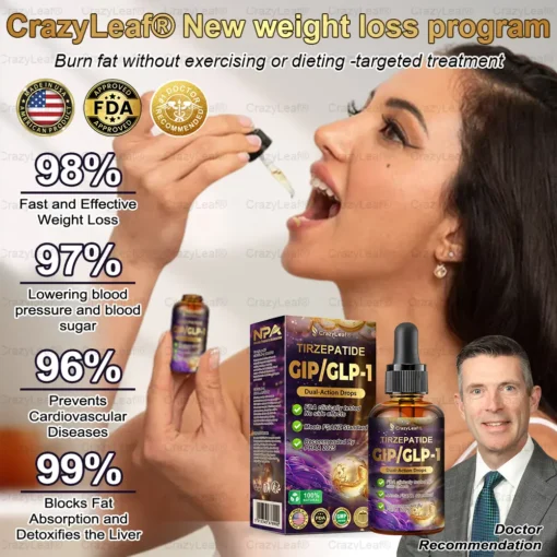 CrazyLeaf® Tirzepatide GIP/GLP-1 Drops