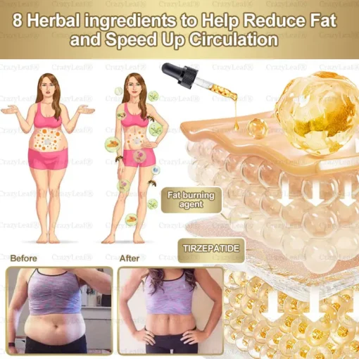 CrazyLeaf® Tirzepatide GIP/GLP-1 Dual-Action Slimming & Health Boost Drops