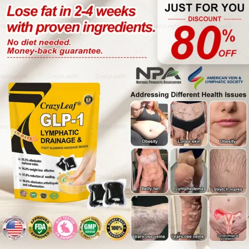 CrazyLeaf® METAROLIDE GLP-1 Herbal Foot Beads