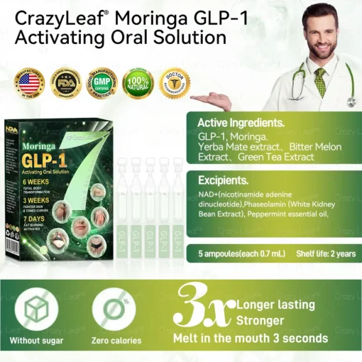 CrazyLeaf® Meglutide GLP-1 Activating Oral Solution
