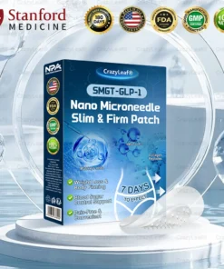 CrazyLeaf® SMGT-GLP-1 Nano Microneedle Slim & Firm Patch with Collagen Peptides, SMGT-GLP-1 & Matrixyl 3000