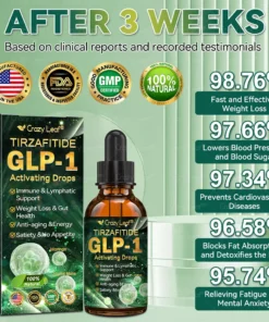 CrazyLeaf® TIRZAFITIDE GLP-1 Activating Drops Yerba Mate