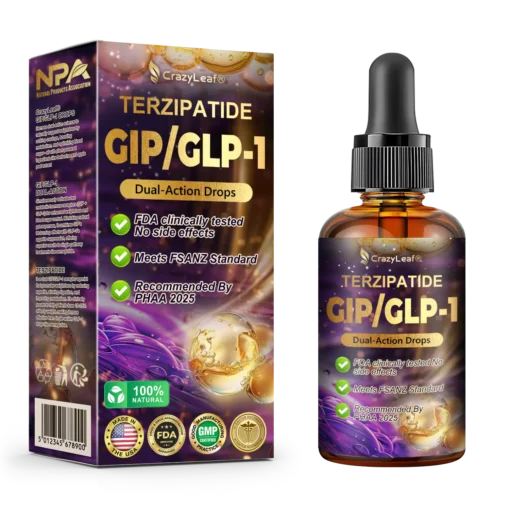 CrazyLeaf® Tirzepatide GIP/GLP-1 Dual-Action Slimming & Health Boost Drops
